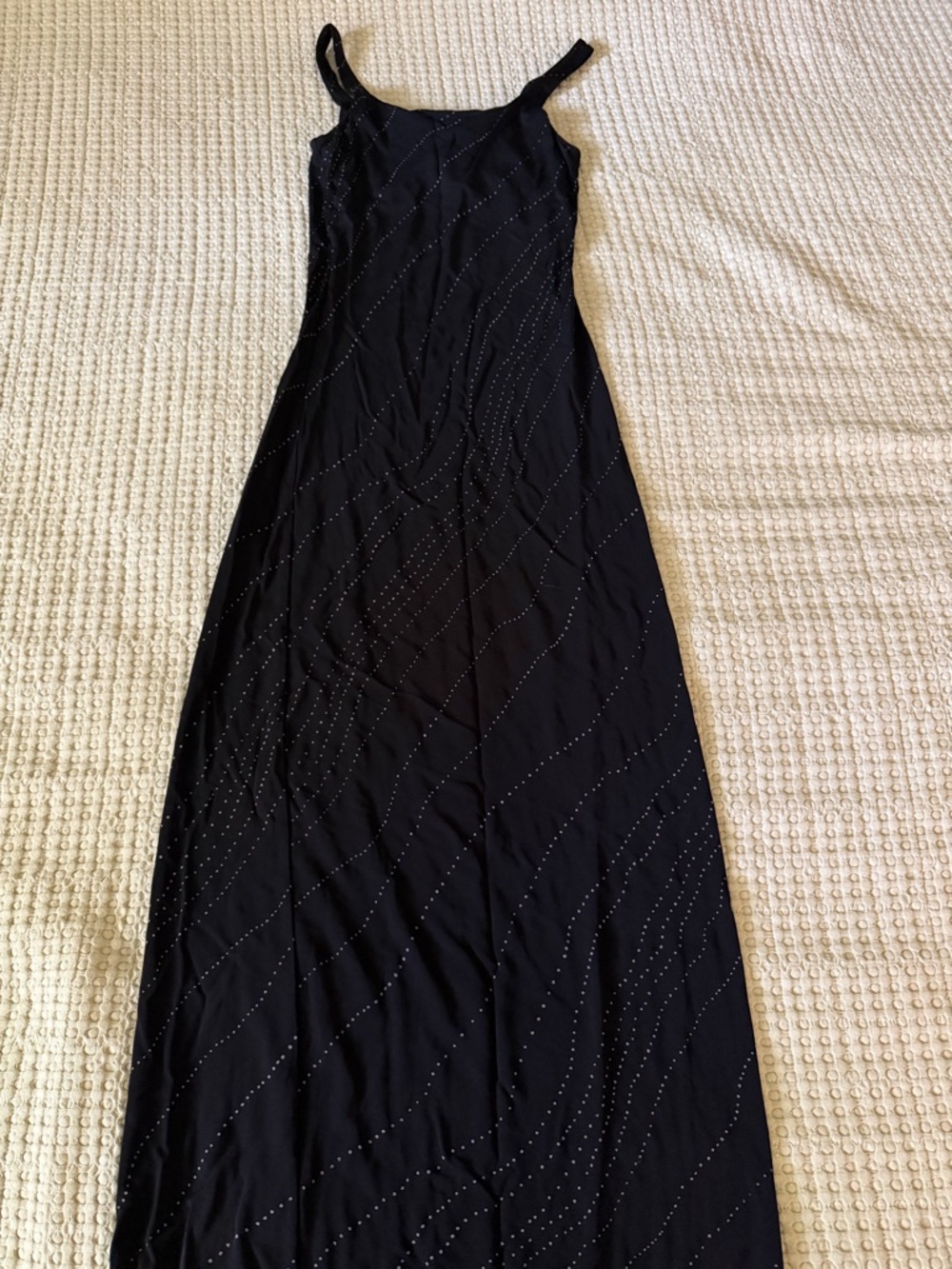 Banana Republic Black Sleeveless Maxi Dress with Sparkle Dots